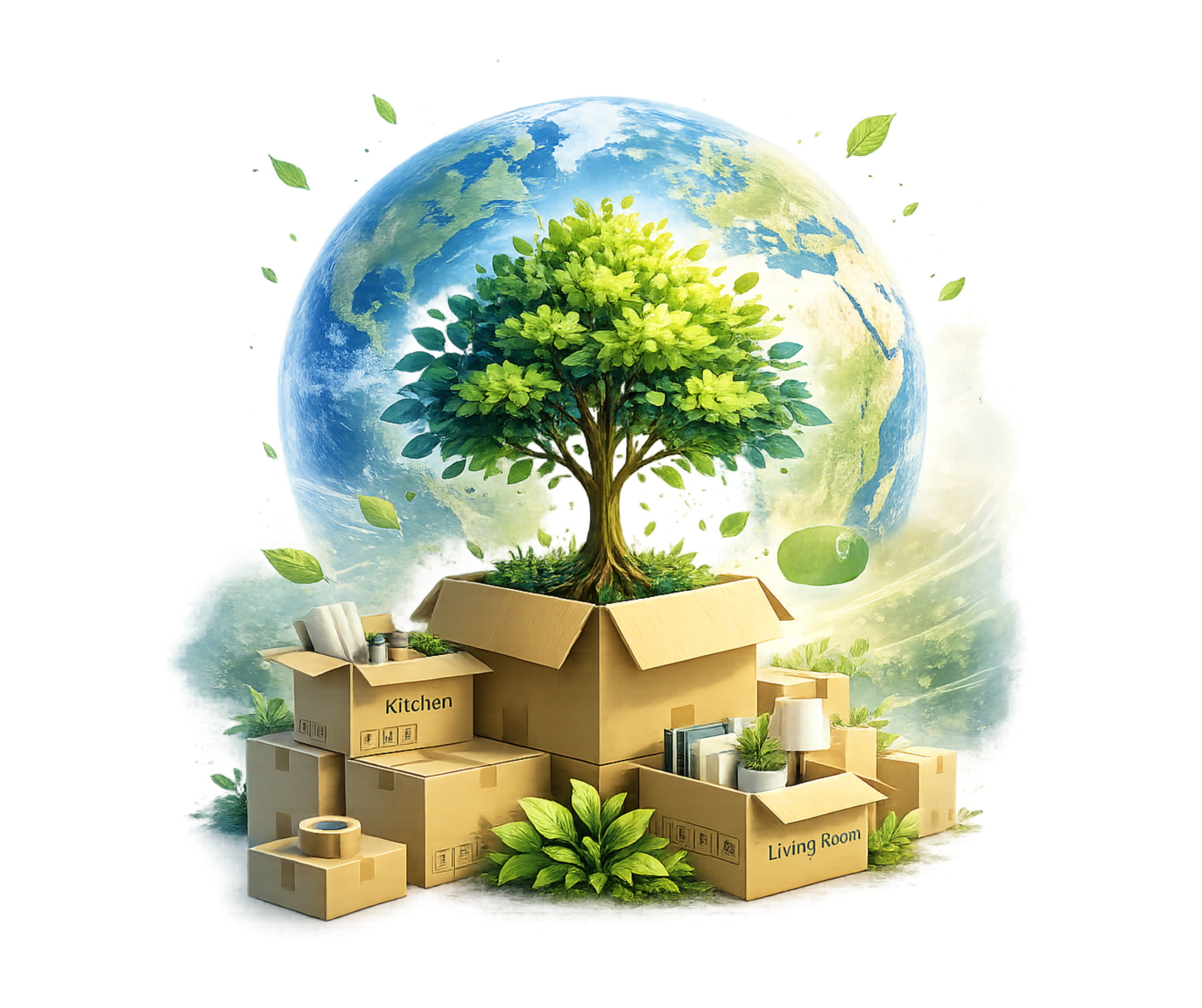 Eco-friendly house removals in Bristol – From Box to Tree